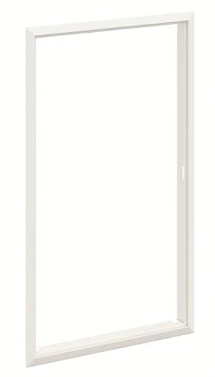 Ein rechteckiger, weißer Fensterrahmen ohne Glas.