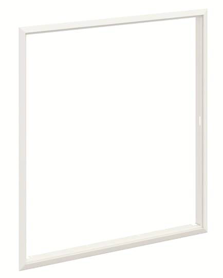 Ein einfaches, rechteckiges Fensterrahmen ohne Glas, weiß gestrichen.