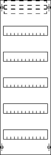 Striebel & John 2CPX054000R9999 FV15 Verteilerfeld Anzahl Teilungen = 12 Inhalt 1St.