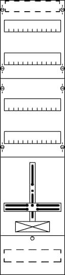 Vertikale Messlatten mit Markierungen, nummeriert von 0 bis 10, zeigen schrittweise Temperaturmessungen. Unten ein Diagramm mit Pfeilen.