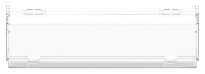 Ein transparenter, rechteckiger Plastikbehälter ohne sichtbaren Inhalt, geeignet zur Aufbewahrung oder Präsentation von Gegenständen.