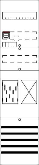 Eine vertikale Abfolge von sechs rechteckigen Feldern: oben ein Lineal, darunter Linienzeichnungen, mittig eine Grafik rechts, unten strukturiert.