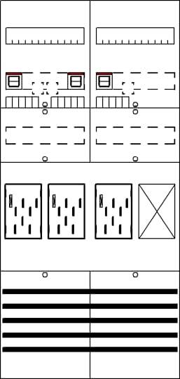 Diagramm einer Straßenkreuzung. Zeigt Fahrspuren, Zebrastreifen und Verkehrssignale aus Vogelperspektive. Verkehrsplanung veranschaulicht.