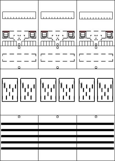 Diagramm einer Speicherarchitektur mit drei Hauptkomponenten: RAM, Festplatten und darunter liegenden Servern, verbunden über Linien.