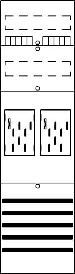 Diagramm zeigt fünf Felder mit verschiedenen geometrischen Mustern: Striche, Rechtecke und Kreise.