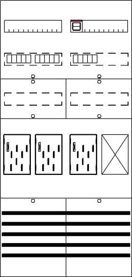 Verschiedene Sehtestdiagramme mit Linien und Symbolen zur Überprüfung von Sehschärfe und Fehlsichtigkeit, gezeigt in Reihen und Spalten.