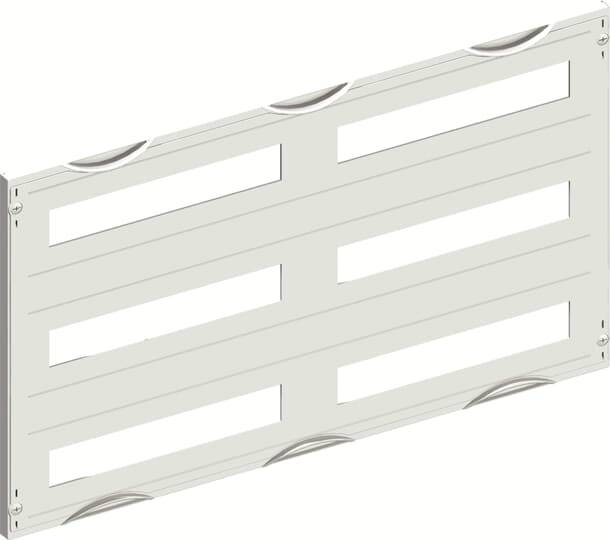 Eine weiße Lüftungsgitterabdeckung mit horizontalen Schlitzen, geeignet zur Belüftung in Gebäuden oder Geräten.