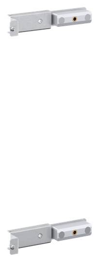 Zwei silberne Türschließmechanismen in horizontaler Position, übereinander angeordnet, vor weißem Hintergrund.