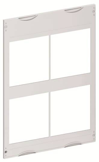 Metallrahmen mit vier gleich großen rechteckigen Öffnungen, vermutlich für den Einsatz als strukturierendes Element, wie ein Fenster.