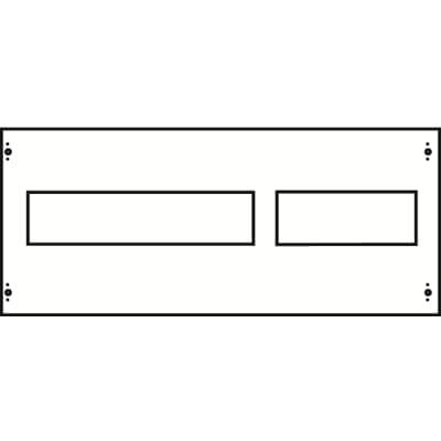Panel mit zwei rechteckigen Ausschnitten; geeignet für Anpassungen oder Montage in technischer Infrastruktur.