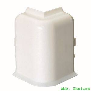 Weiße Kunststoffabdeckung mit rechteckiger Grundfläche und abgeschrägten Ecken, markiert mit 'Abb. ähnlich' in Grün.