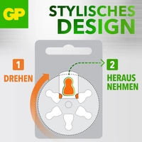GP Hörgerätebatterie ZA 675 1.4V 6 St. Zink-Luft PR44 GP Hörgerätebatterie ZA 675 1.4V 6 St. Zink-Luft PR44
