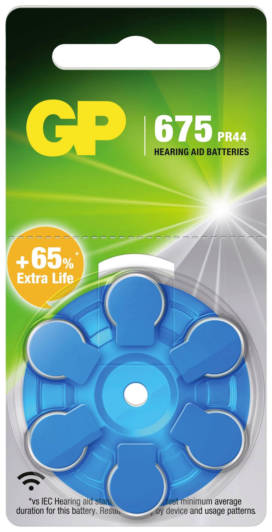 GP Hörgerätebatterie ZA 675 1.4V 6 St. Zink-Luft PR44