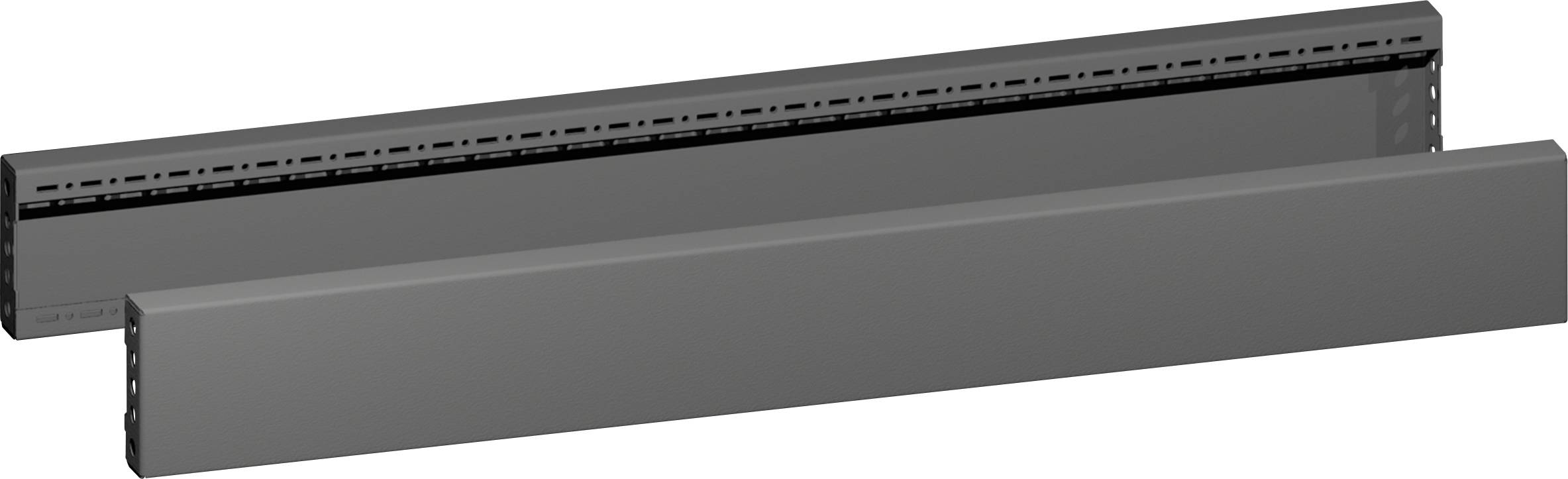 Rittal VX Sockel-Blende, seitlich, H: 100 mm, für T: 1000 mm, Stahlblech 8660035 Inhalt: 1 Set