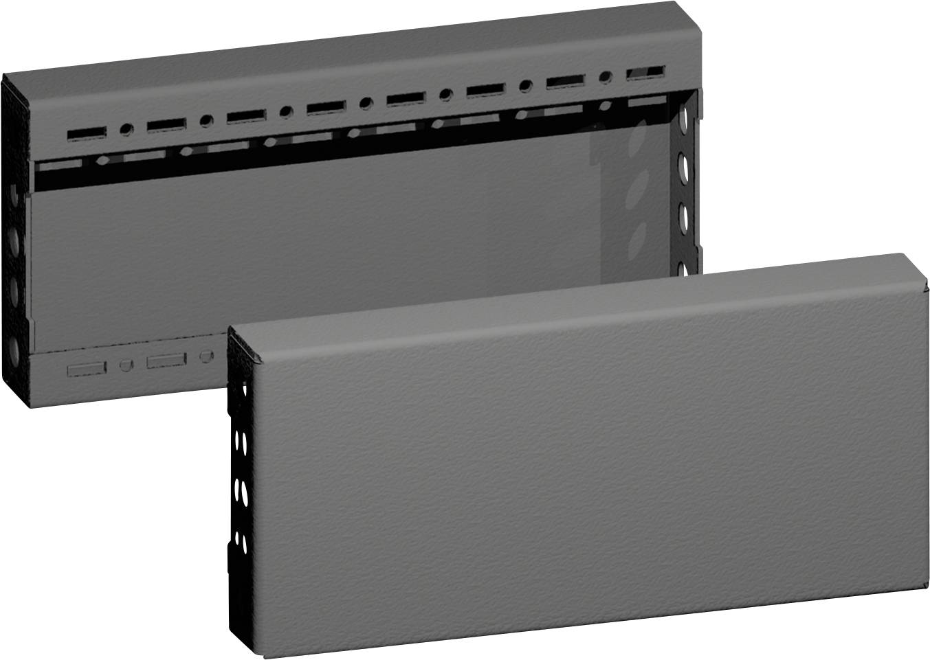 Rittal VX Sockel-Blende, seitlich, H: 100 mm, für T: 400 mm, Stahlblech 8660031 Inhalt: 1 Set