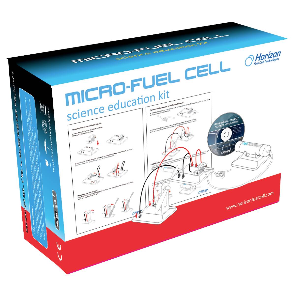 Horizon Educational FCJJ-44 Micro Fuel Cell Science Kit Brennstoffzelle, Technik Experimentier-Set ab 12 Jahre
