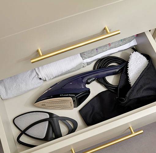 Russell Hobbs Steam Genie 2 in 1 Dampfglätter Blau, Gold 1700 W