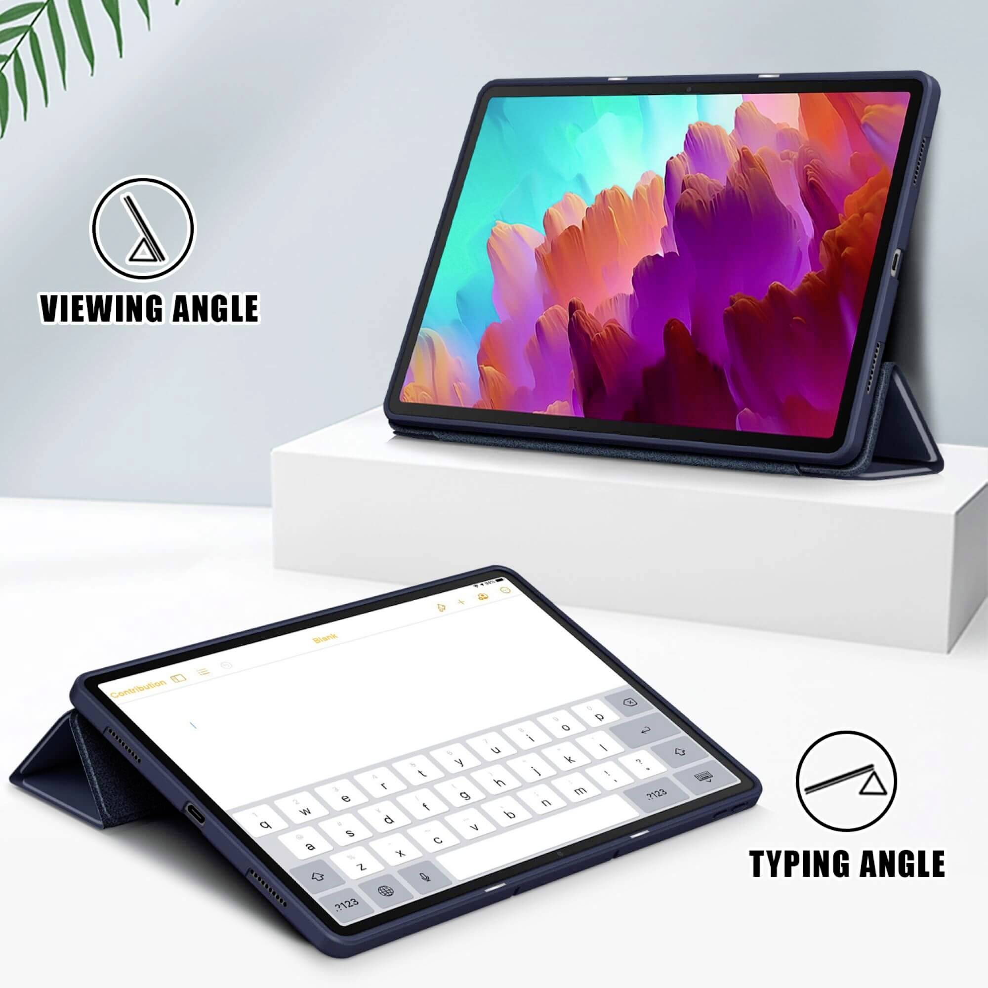 JT Berlin Folio Case Tablet-Cover Lenovo Tab P12 Book Cover Schwarz