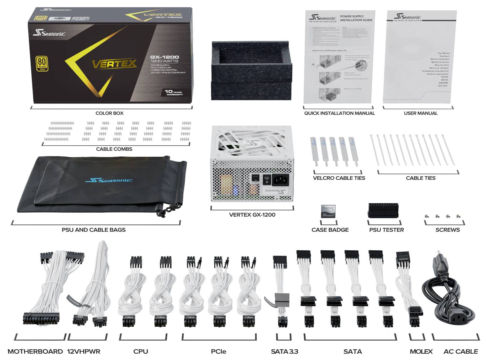 Seasonic VERTEX-GX-1000 A PC Netzteil 1000 W ATX 80PLUS® Gold