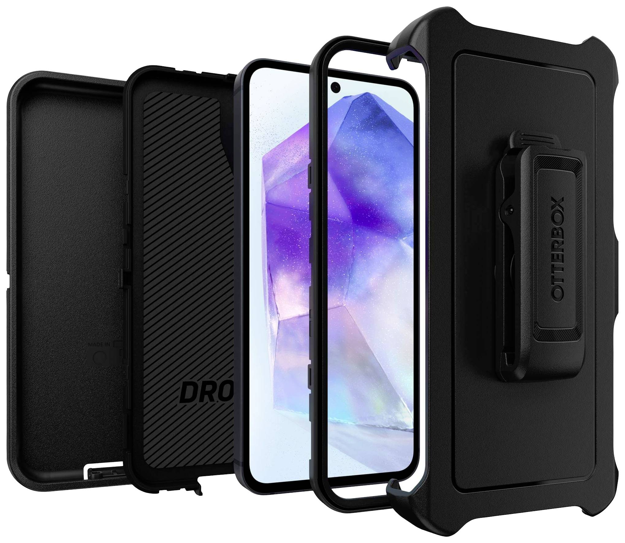 Otterbox Defender Backcover Samsung Galaxy A55 5G Schwarz Standfunktion 77-95430