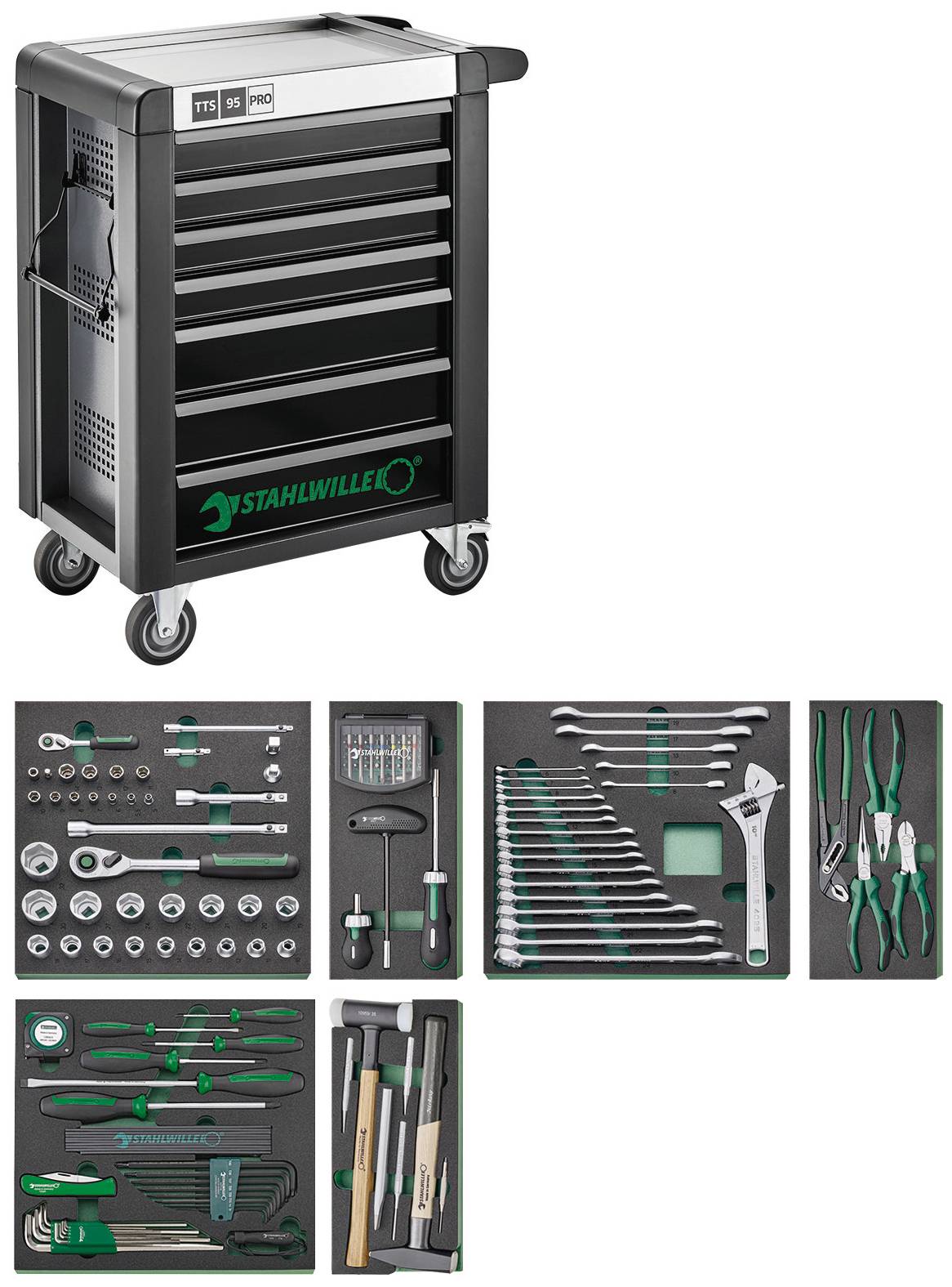 Stahlwille 98830192 Werkstattwagen Herstellerfarbe: Schwarz