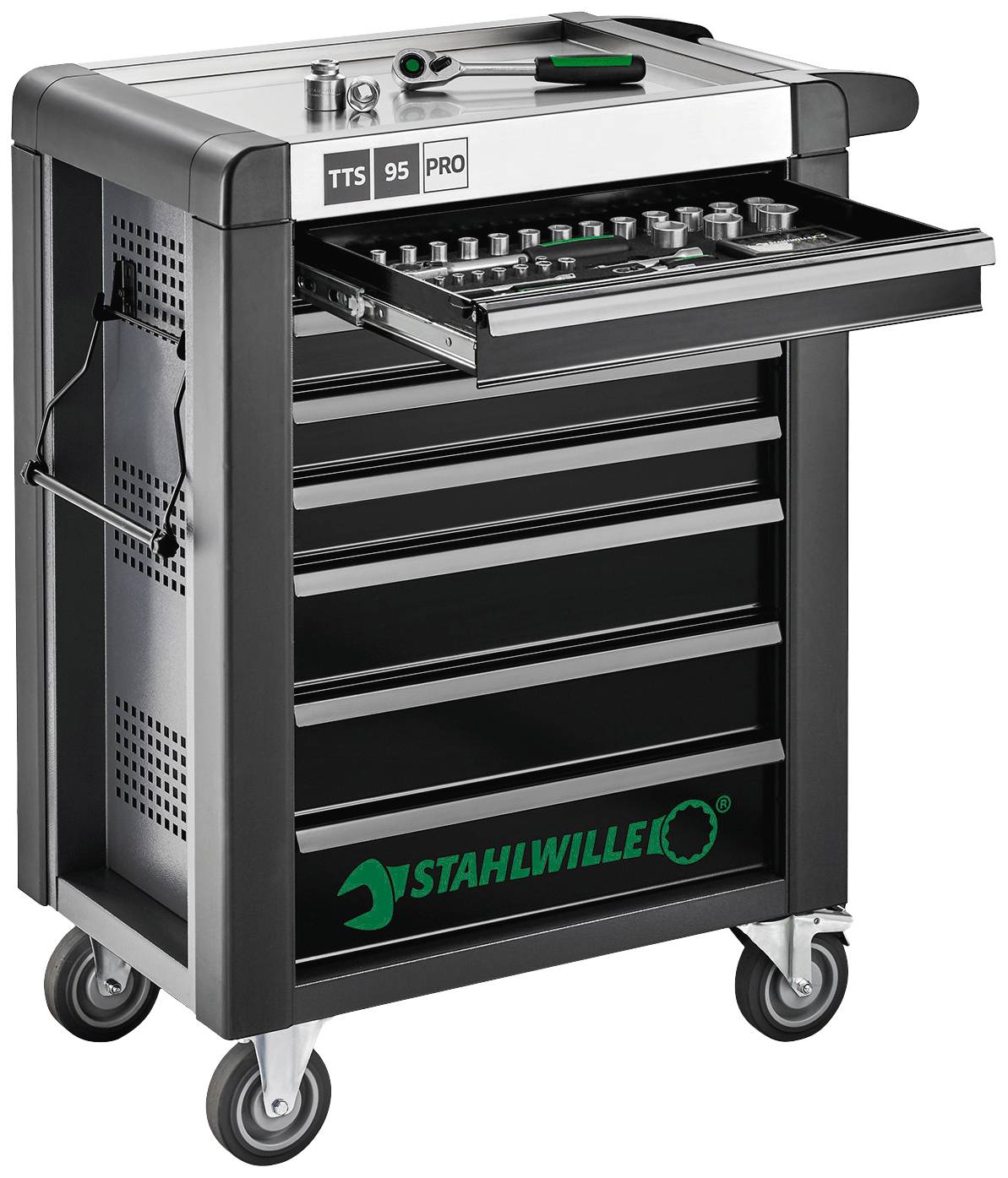 Stahlwille 81200163 Werkstattwagen Herstellerfarbe: Anthrazit, Schwarz