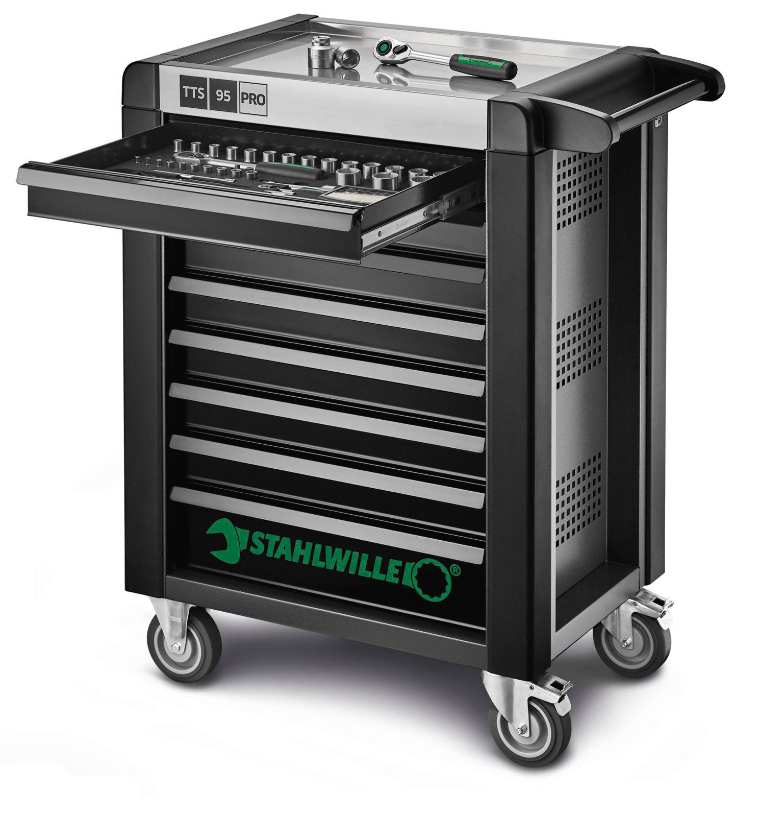 Stahlwille 81200166 Werkstattwagen Herstellerfarbe: Anthrazit, Schwarz
