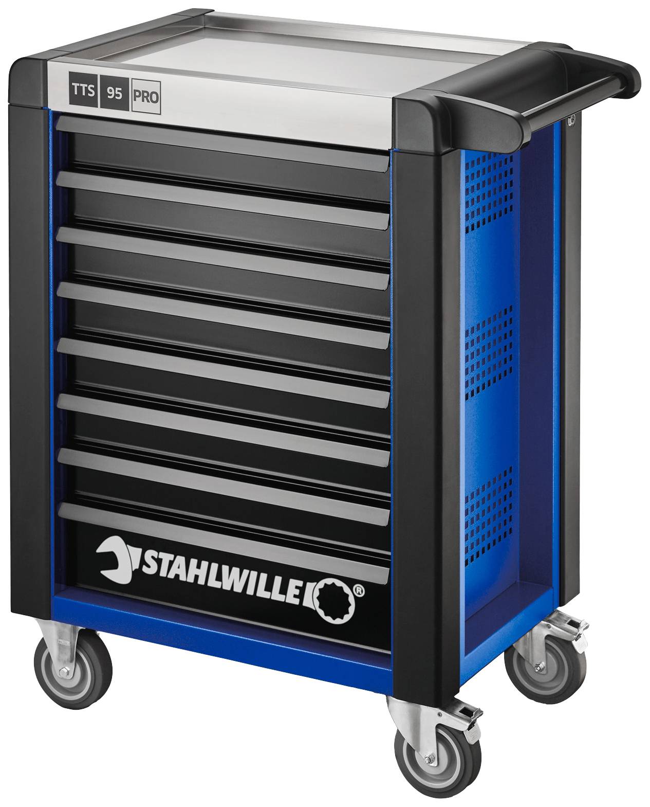 Stahlwille 81200167 Werkstattwagen Herstellerfarbe: Blau, Schwarz