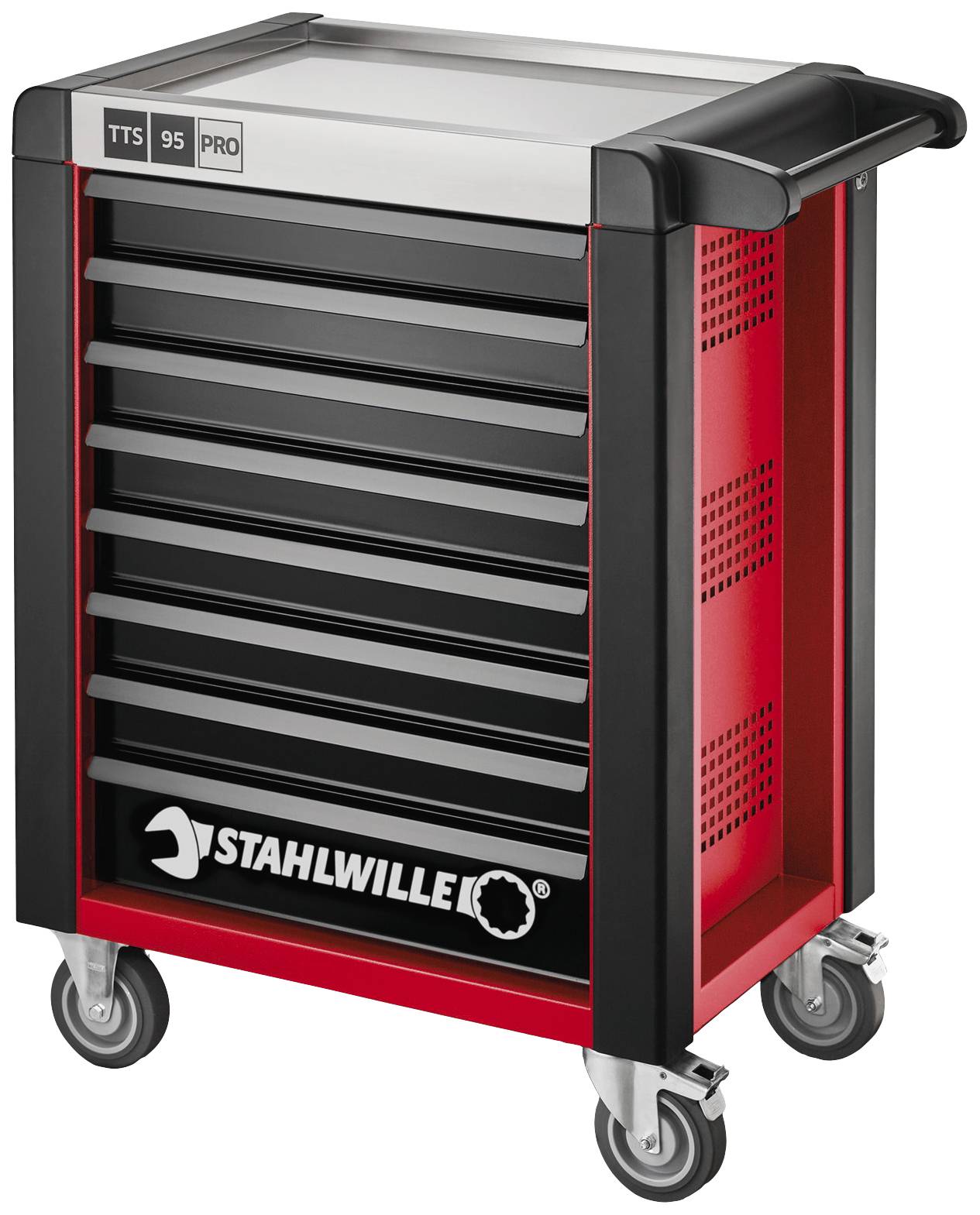 Stahlwille 81200168 Werkstattwagen Herstellerfarbe: Rot, Schwarz