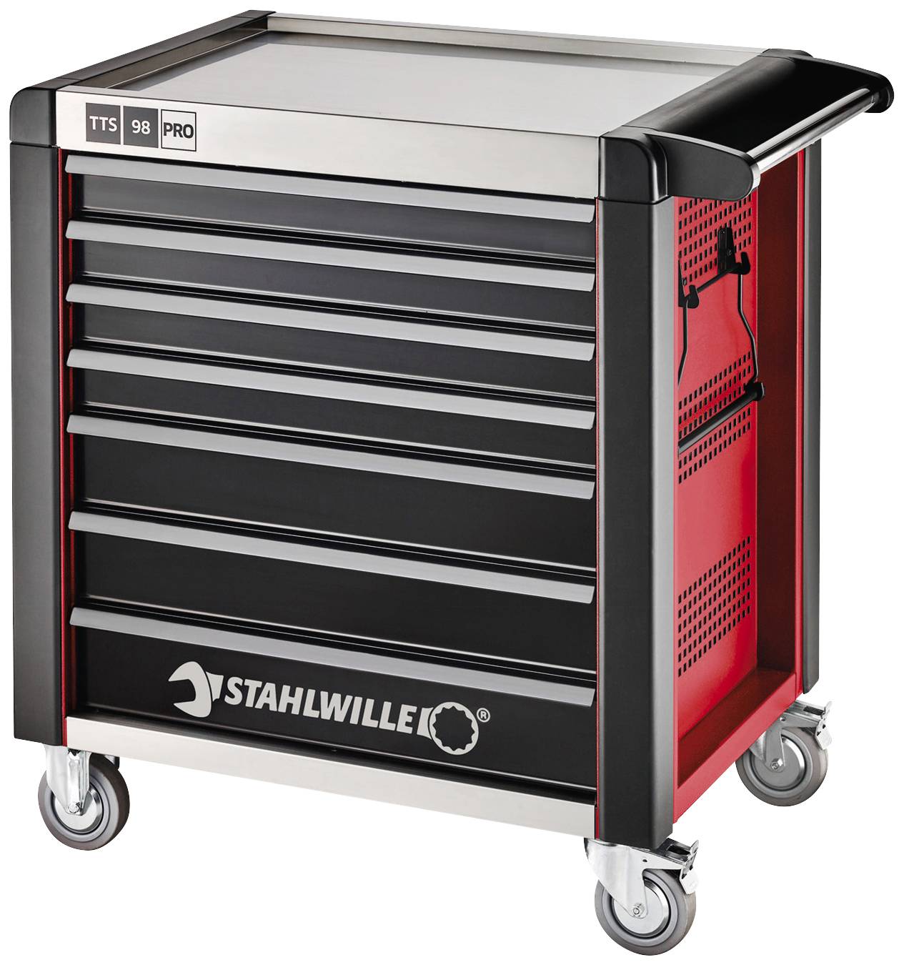 Stahlwille 81200171 Werkstattwagen Herstellerfarbe: Rot, Schwarz