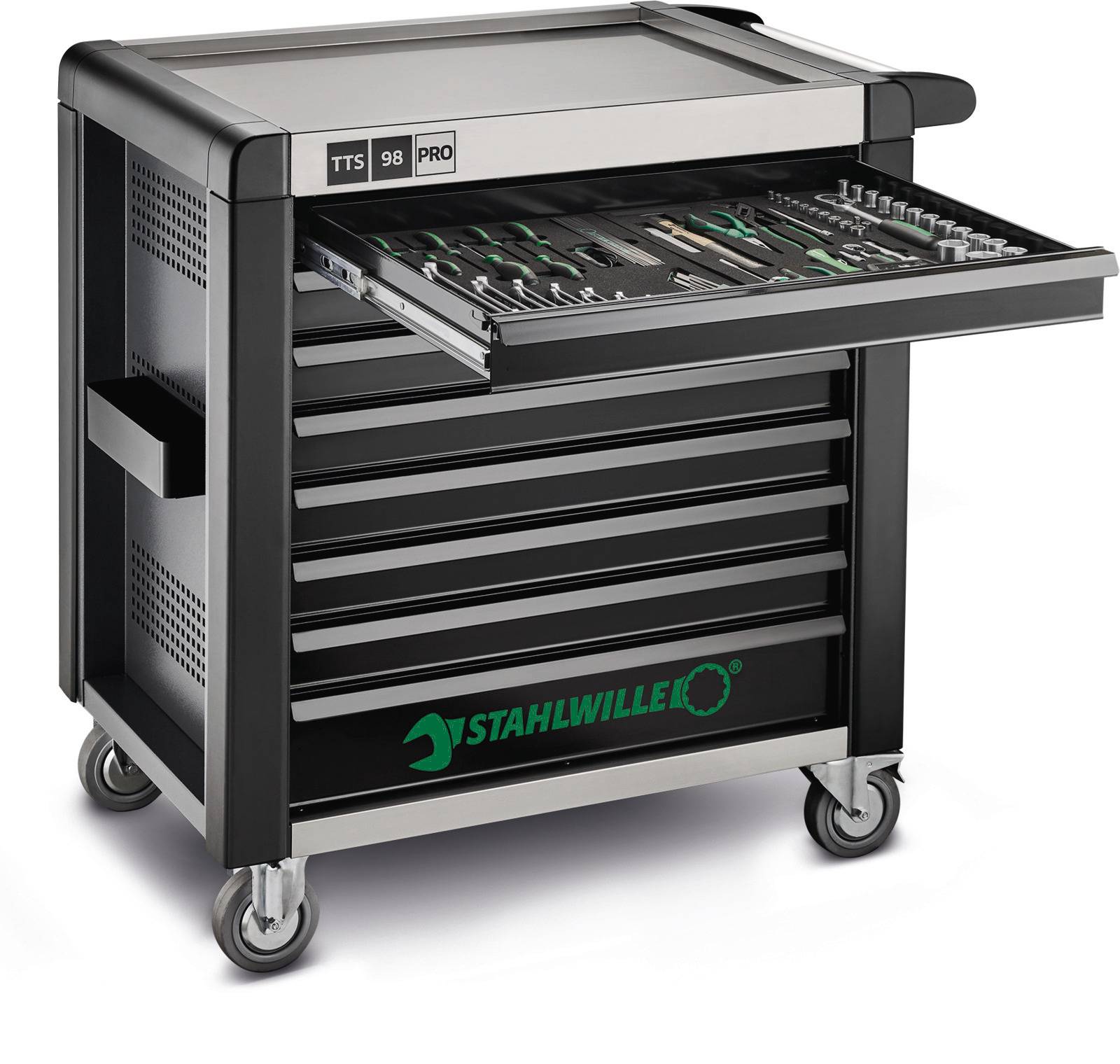 Stahlwille 81200172 Werkstattwagen Herstellerfarbe: Anthrazit, Schwarz