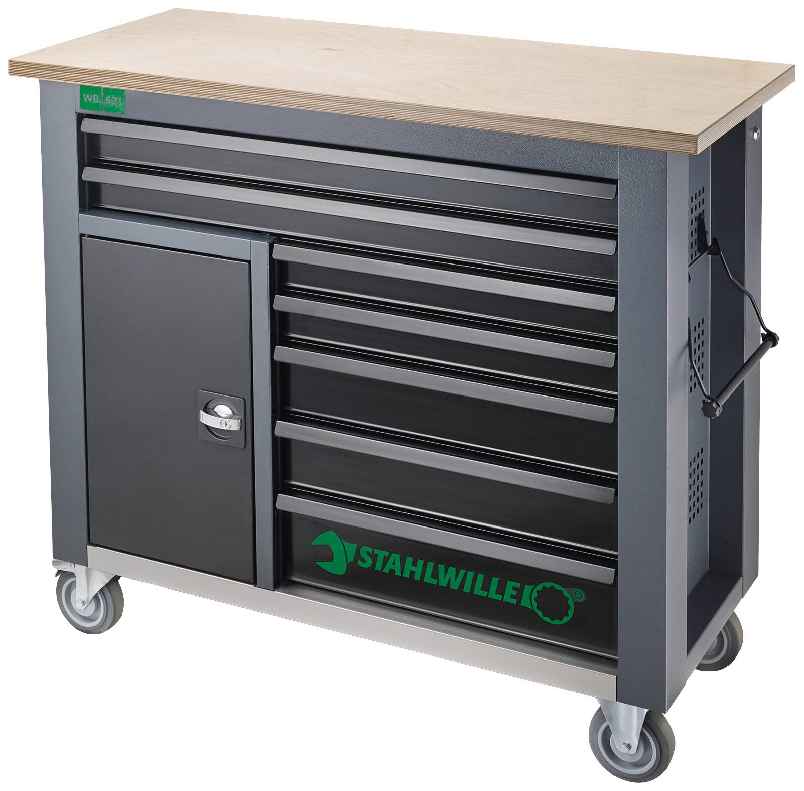 Stahlwille 98830194 Mobile Werkbank inkl. 161-tlg. Premium-Werkzeugsortiment 7 Schubladen (B x H x T) 1150 x 1045 x 500mm