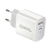 IWH USB Ladegerät 30 W 1x USB-A, 1x USB-C® USB PD, QC 3.0 Weiß Innenbereich IWH USB Ladegerät 30 W 1x USB-A, 1x USB-C® USB PD, QC 3.0 Weiß Innenbereich
