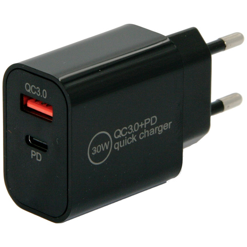 IWH USB-Ladegerät 30 W Steckdose, Innenbereich Anzahl Ausgänge: 2 x USB 3.0, USB-C® Buchse