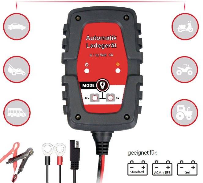 IWH 75905 Automatikladegerät 6 V, 12V 1A