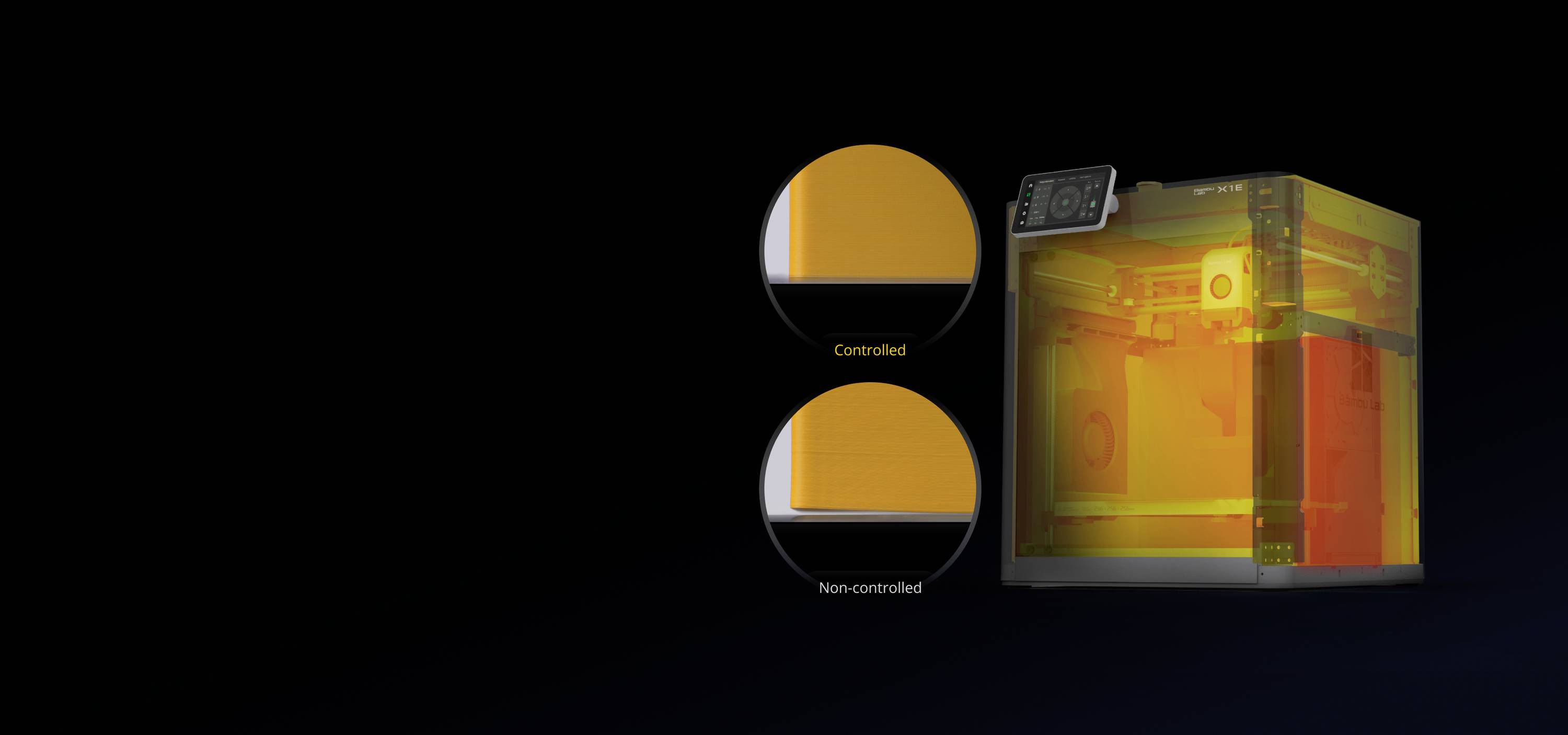 BambuLab X1E Combo 3D Drucker inkl. Software, integrierte Kamera, beheizbares Druckbett