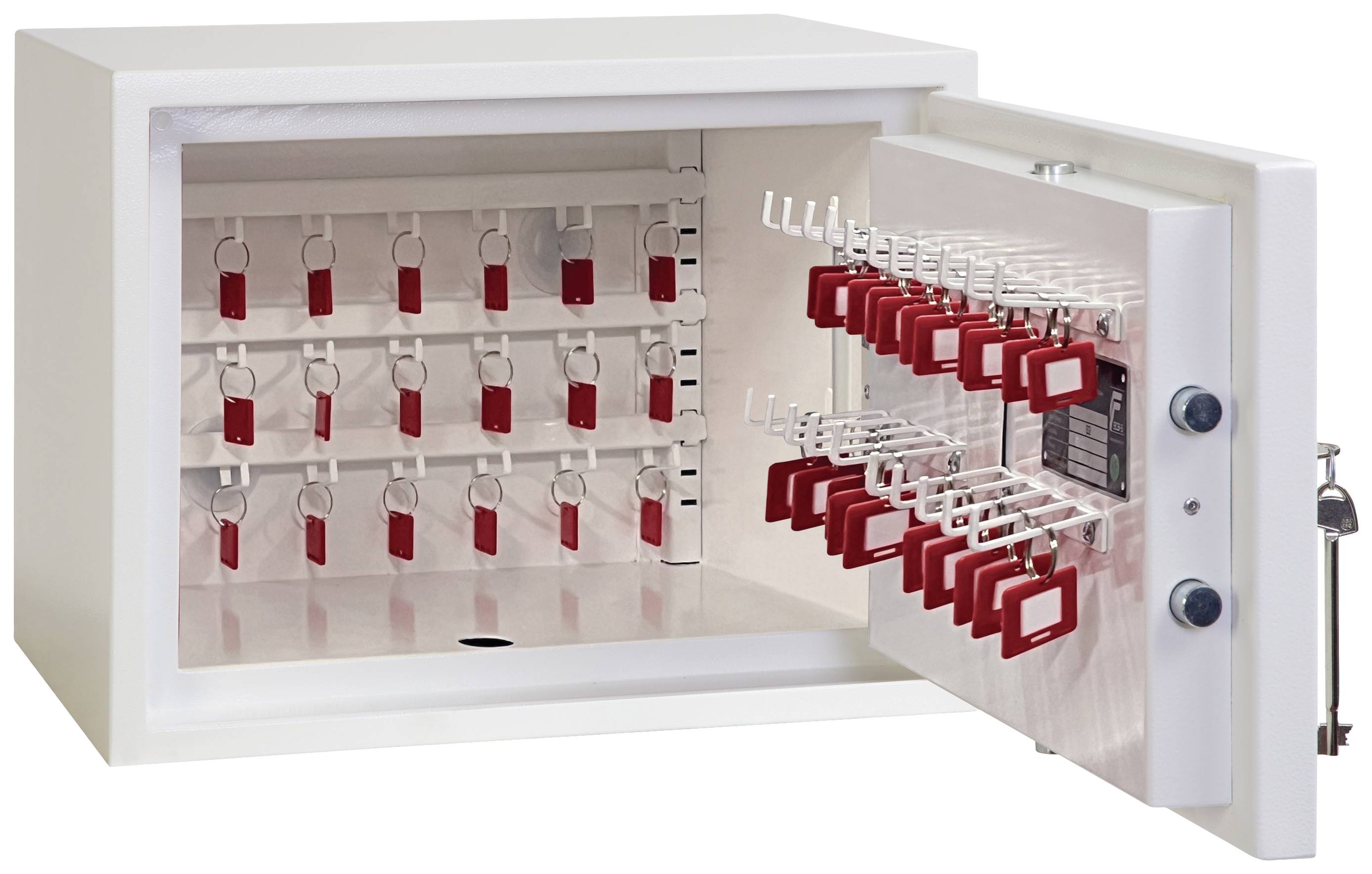 Phoenix KS0041K KS0040-Serie Schlüsseltresor mit Schlüsselhakenleiste Doppelbartschlüsselschloss