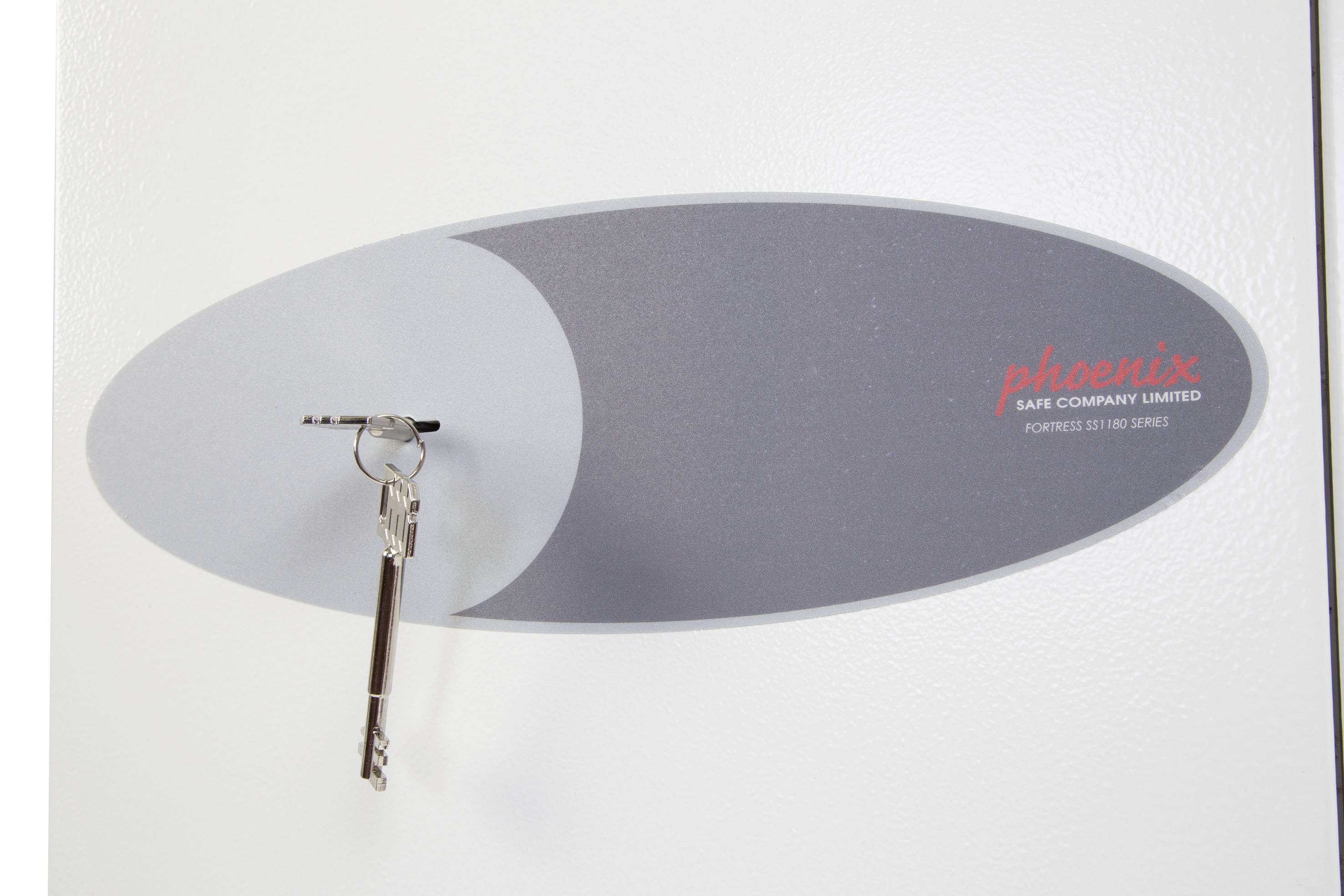 Phoenix KS0043K KS0040-Serie Schlüsseltresor mit Schlüsselhakenleiste Doppelbartschlüsselschloss