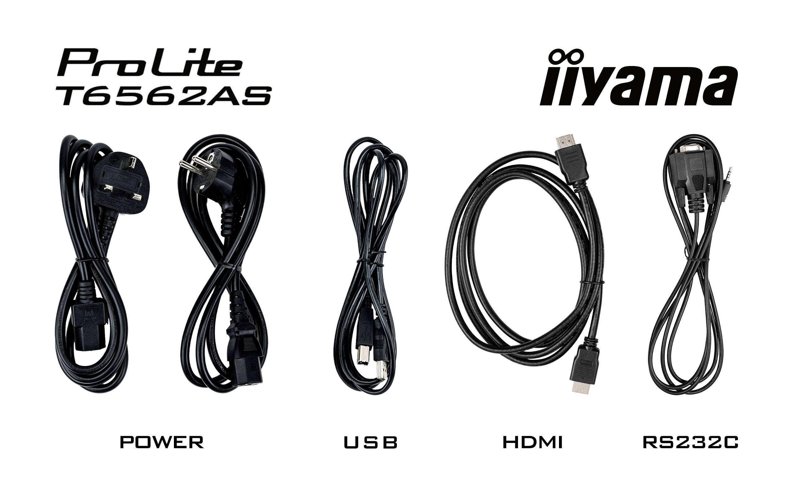 Iiyama All-In-One Interactive ProLite T6562AS-B1 Digital Signage Display 165cm 65 Zoll 3840 x 2160 Pixel 24/7