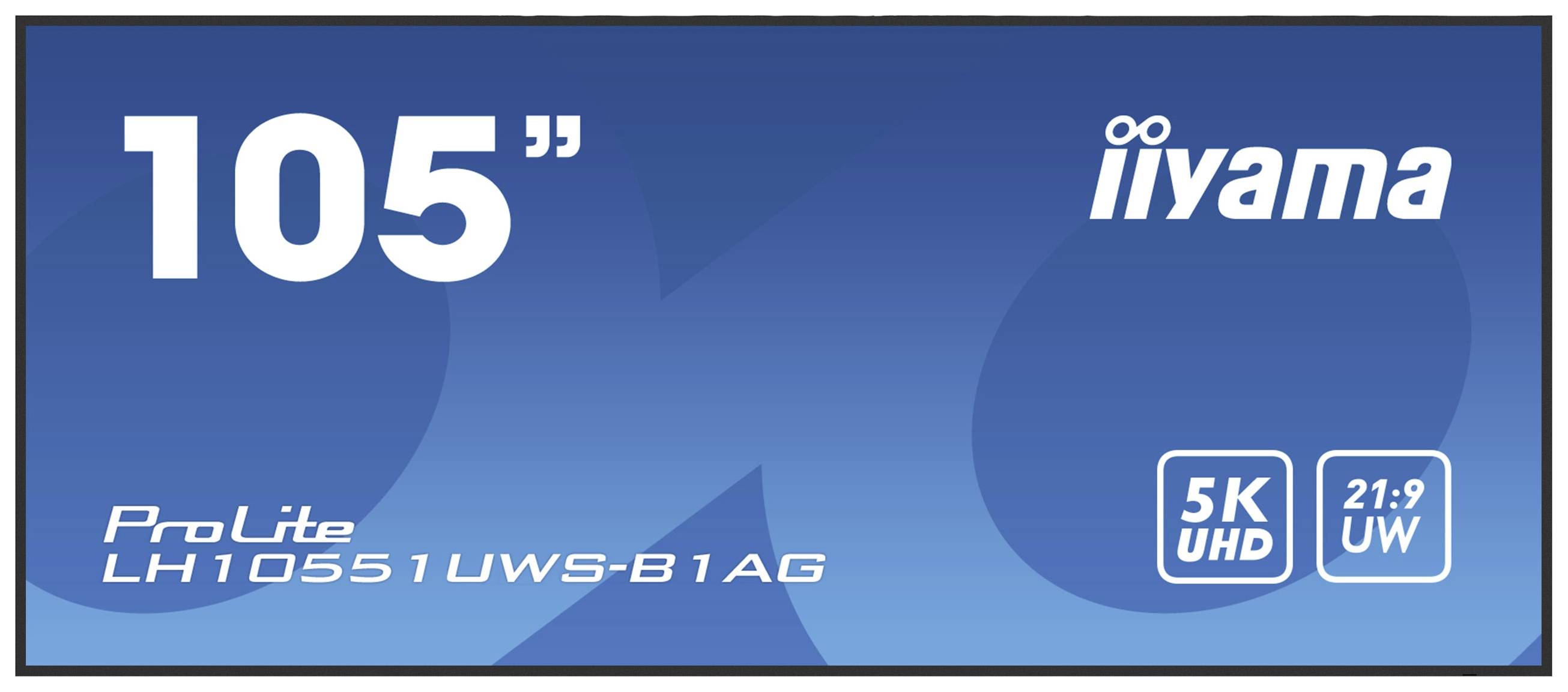 Großer Bildschirm mit der Aufschrift '105