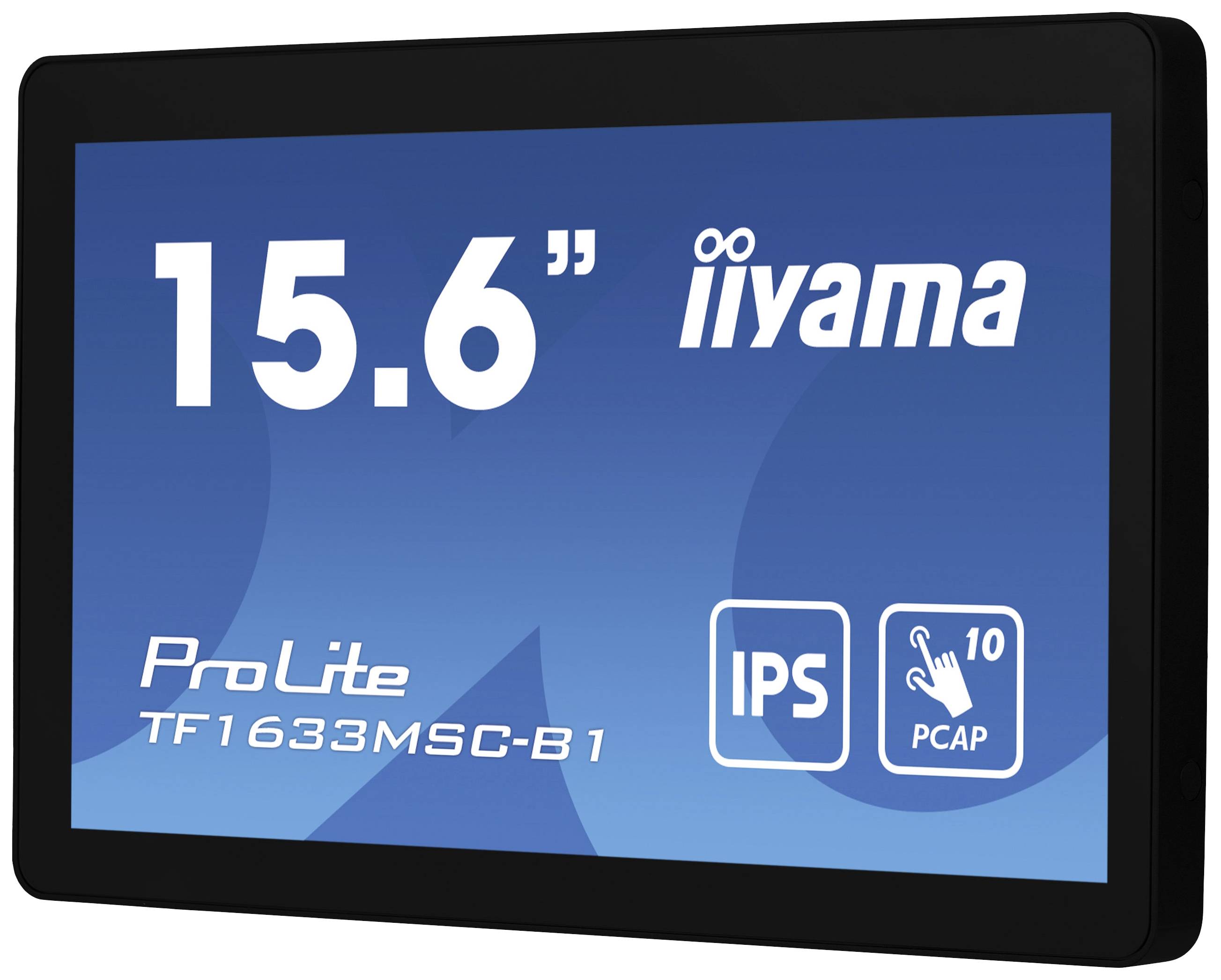 Iiyama ProLite TF1633MSC-B1 Touchscreen-Monitor EEK: C (A - G) 39.6cm (15.6 Zoll) 1920 x 1080 Pixel 16:9 5 ms HDMI®, DisplayPort