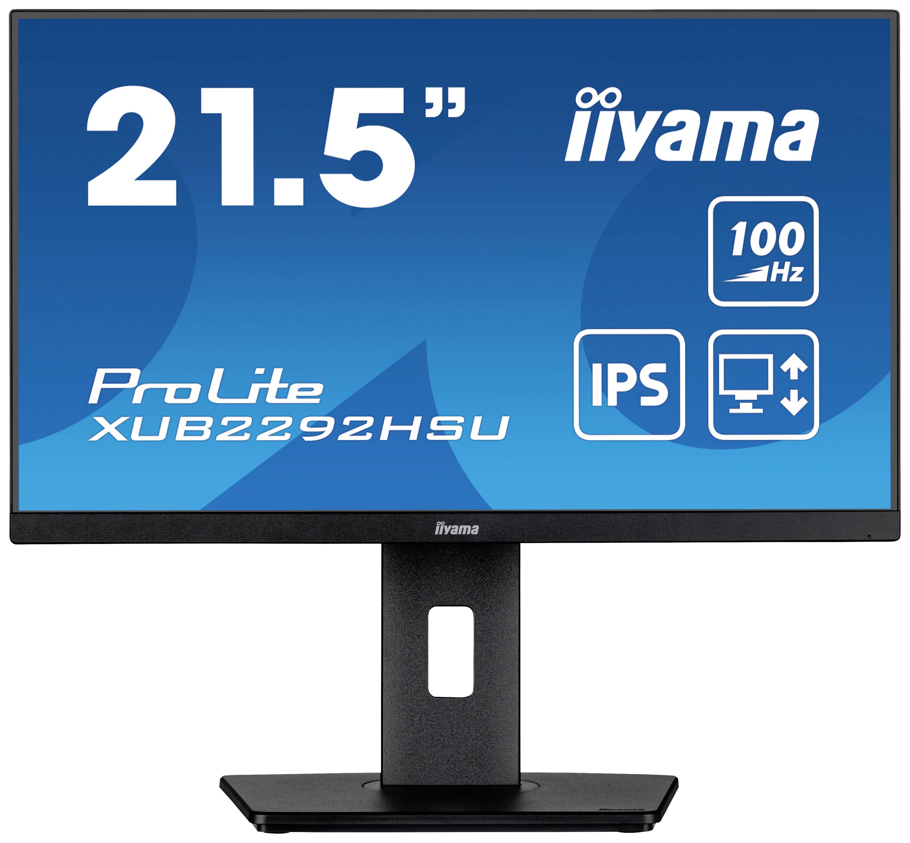 Iiyama ProLite XUB2292HSU-B6 LCD-Monitor EEK E (A - G) 54.6 cm (21.5 Zoll) 1920 x 1080 Pixel 16:9 0.4 ms HDMI®, DisplayPort, Kopfhörer (3.5 mm Klin