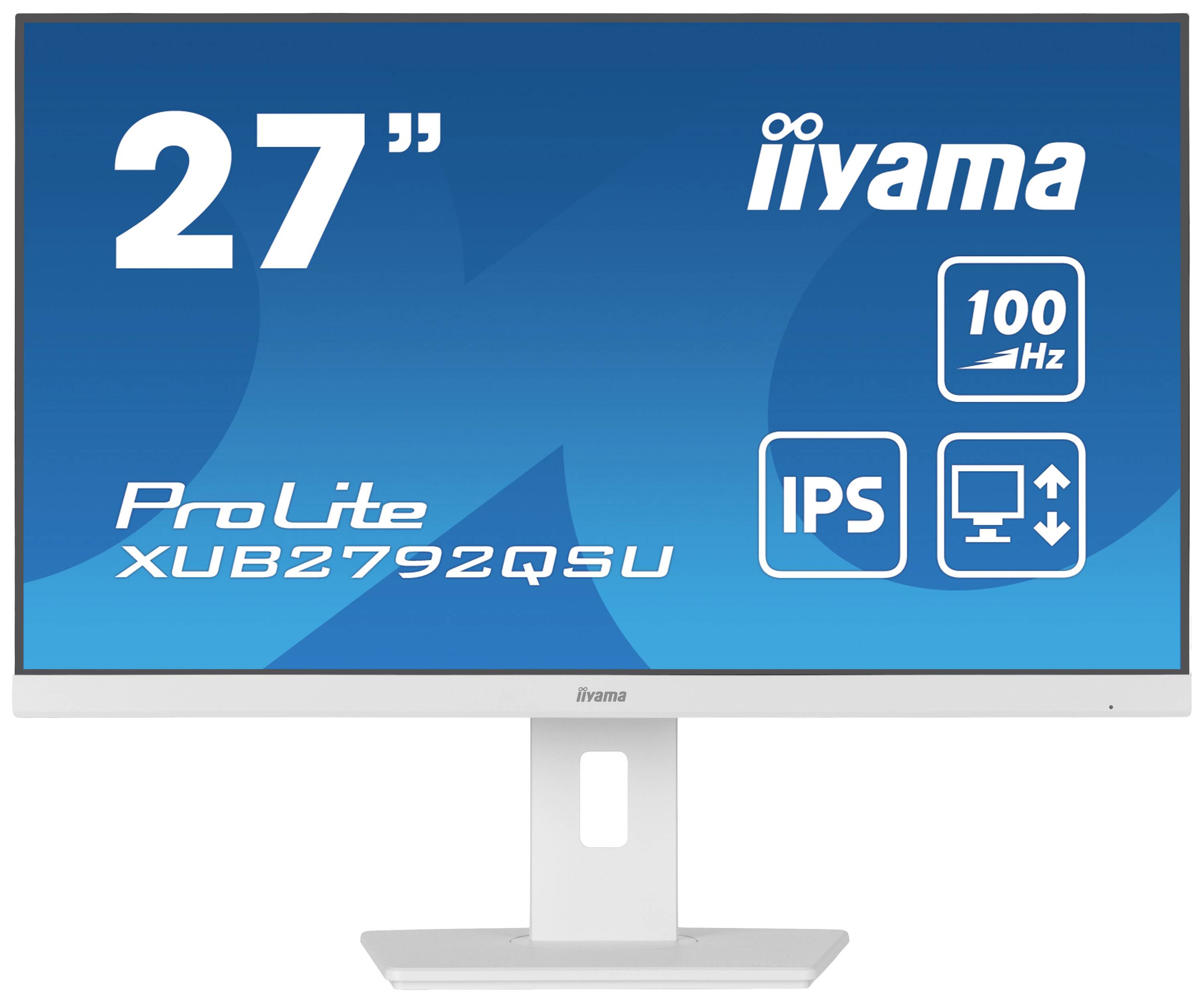 Iiyama ProLite XUB2792QSU-W6 LCD-Monitor EEK F (A - G) 68.6 cm (27 Zoll) 2560 x 1440 Pixel 16:9 0.4 ms HDMI®, DisplayPort, Kopfhörer (3.5 mm Klinke