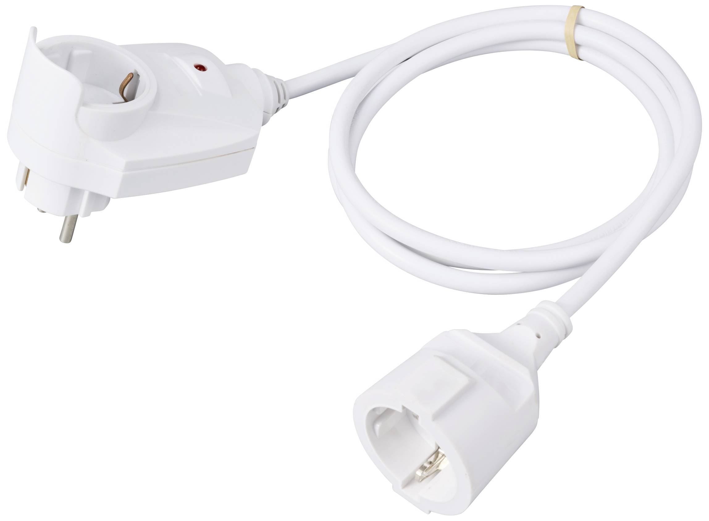 Sygonix SY-6248190 Strom Verlängerungskabel 16A Weiß 1.50m H05VV-F 3G 1,5mm²