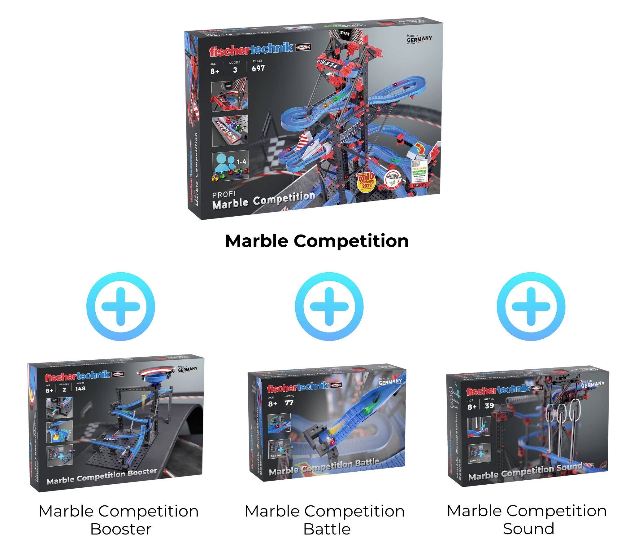 Fischertechnik 571898 Marble Competition Battle Bausatz ab 8 Jahre