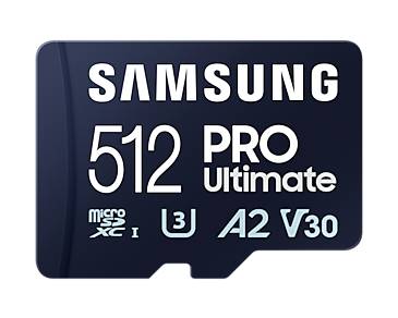 Samsung PRO Ultimate microSD-Karte 512GB Class 3 UHS-I , v30 Video Speed Class, A2 Application Performance Class inkl