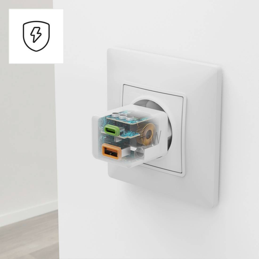 Hama USB Ladegerät 20W 1x USB-C®, 1x USB-A Schnellladegerät USB PD, QC 3.0 Innenbereich 00201991