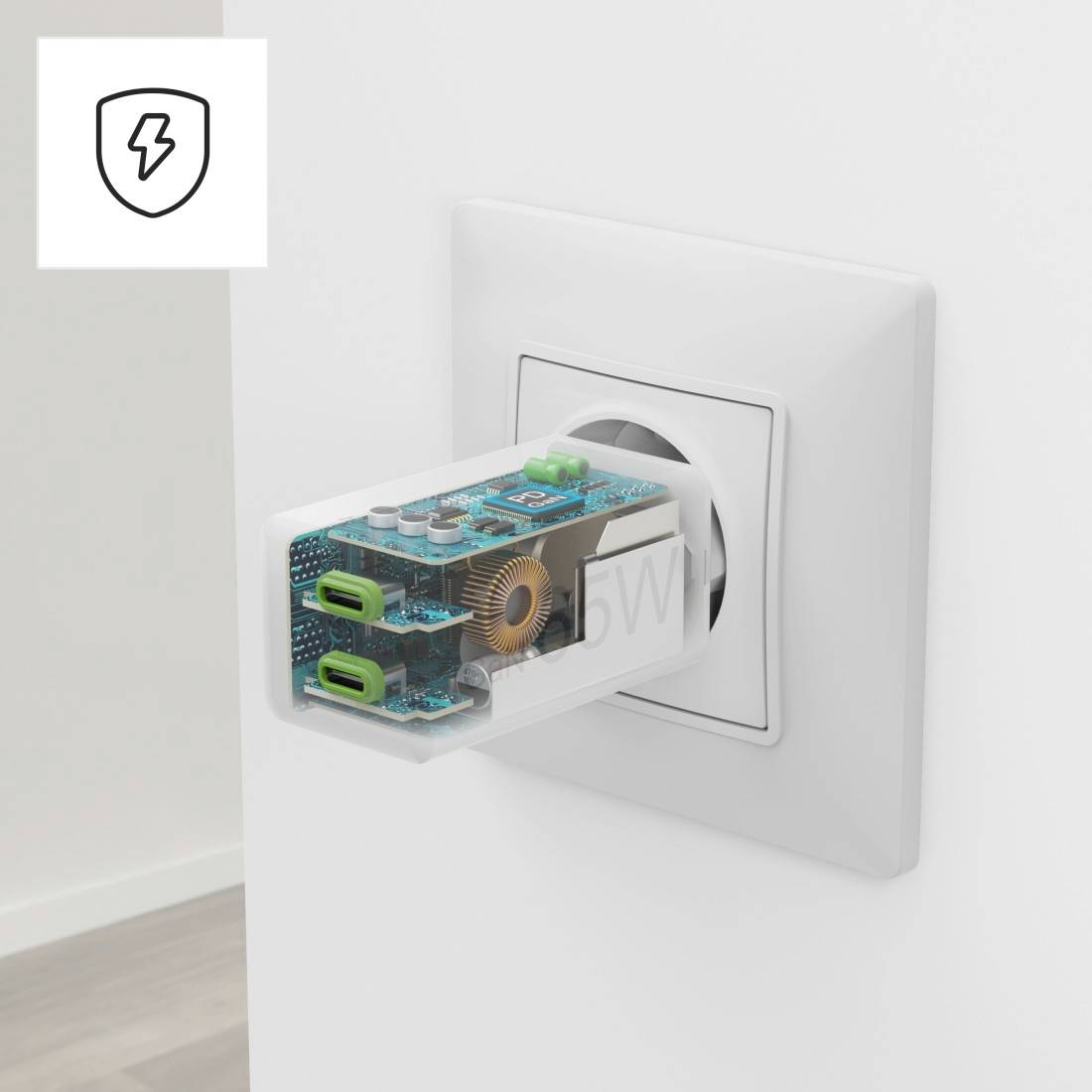 Hama 00201994 USB Ladegerät 65 W 2x USB-C® USB PD Weiß Innenbereich USB Power Delivery (USB-PD)