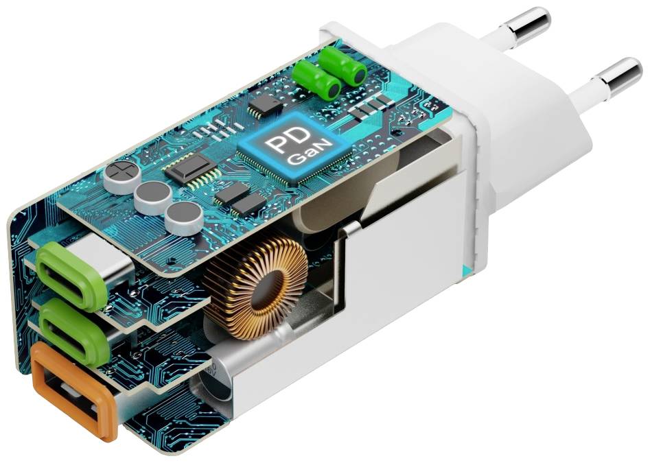 Hama 00201996 USB Ladegerät 65W 1x USB-A, 2x USB-C® USB PD Weiß Innenbereich USB Power Delivery (USB-PD)