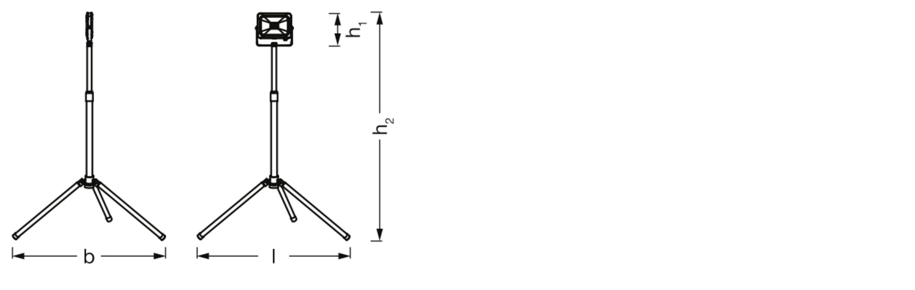 LEDVANCE WORKLIGHT VAL 1X30W Stativlänge (max.): 1800 mm 30.00 W 3000 lm Kaltweiß 4058075831391